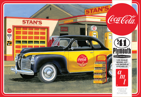 AMT 1197 - 1941 Plymouth Coupe (Coca Cola)  - 1:25 Scale Kit