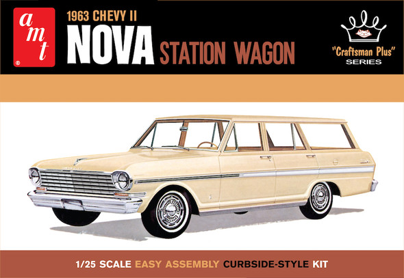 AMT 1202 - 1963 Chevy II Nova Station Wagon "Craftsman Plus Series"  - 1:25 Scale Kit