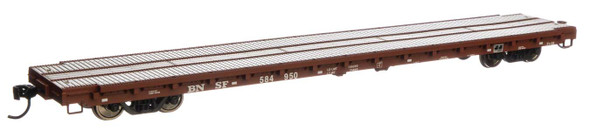 Walthers Mainline 910-5391 - 60' Pullman-Standard Flatcar BNSF 584950 - HO Scale