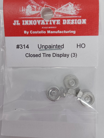 JL Innovative 314 - Closed Tire Display (3) - Unpainted - HO Scale