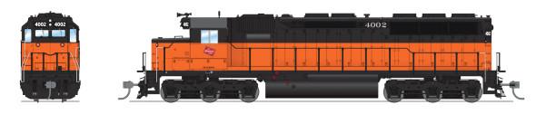 PRE-ORDER: Broadway Limited 7938 - EMD SD45 w/ Paragon4 Sound/DC/DCC Milwaukee Road (MILW) 4002 - HO Scale
