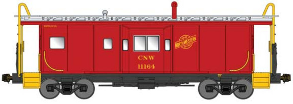 Bluford Shops 43070 - International Car Bay Window Caboose Phase 3 Chicago & Northwestern (CNW) 11164 - N Scale