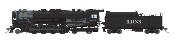 PRE-ORDER: Broadway Limited 7890 - Baldwin 2-8-4 Berkshire w/ Paragon4 Sound/DC/DCC/Smoke Atchison, Topeka and Santa Fe (ATSF) 4193 - HO Scale