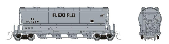 Rapido 533006A - ACF PD3500 "Flexi Flo" Covered Hopper Conrail (CR) 897829 - N Scale