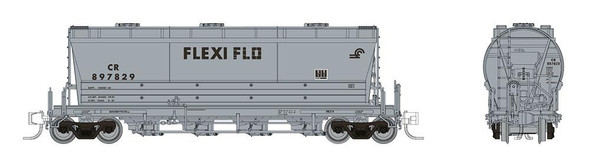 Rapido 533006A - ACF PD3500 "Flexi Flo" Covered Hopper Conrail (CR) 897838 - N Scale