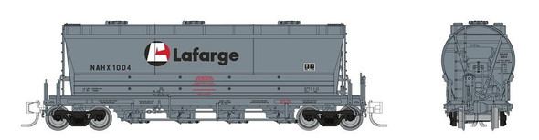 Rapido 533011A - ACF PD3500 "Flexi Flo" Covered Hopper Lafarge (NAHX) 1004 - N Scale