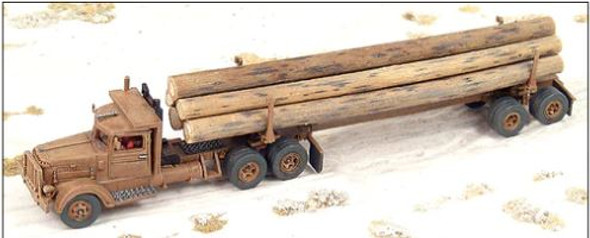 GHQ 56-008 - 1940's PB Logging Truck & Trailer  - N Scale Kit