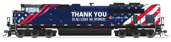 PRE-ORDER: Broadway Limited 8673 - EMD SD70ACe w/ Paragon4 Sound/DC/DCC/Smoke Montana Rail Link (MRL) 4404 - HO Scale