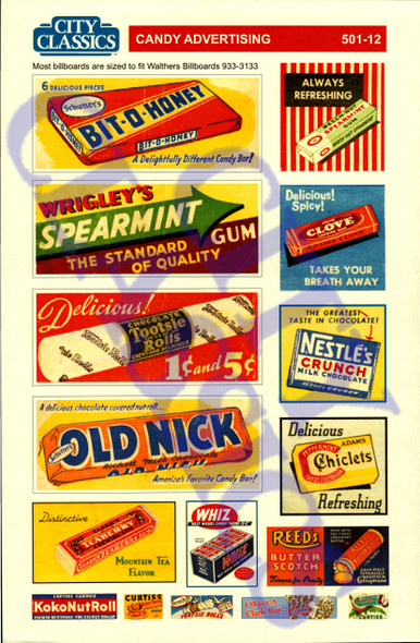 City Classics 501-12 - Candy Advertising - HO Scale