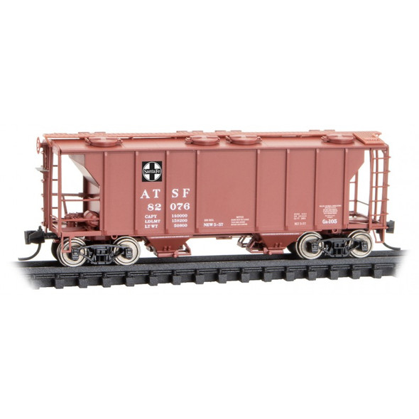 Micro-Trains Line 09500051 - PS-2, 2-Bay Covered Hopper Atchison, Topeka and Santa Fe (ATSF) 82076 - N Scale