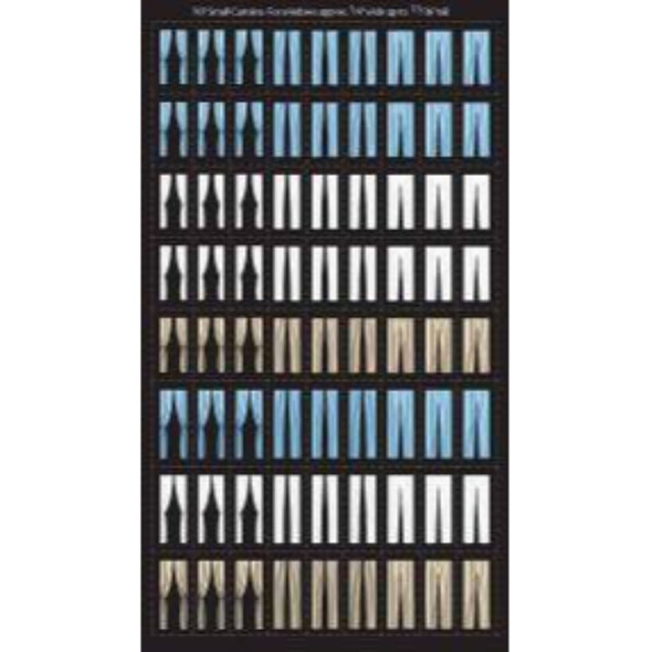 City Classics 707 - Small Curtains for windows 1/4" wide to 3/4" - HO Scale