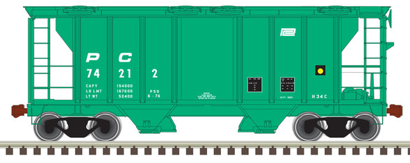 Atlas 20006553 - PS-2 Covered Hopper Penn Central (PC) 74214 - HO Scale