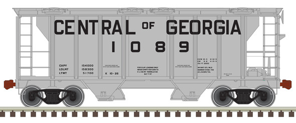 Atlas 20006555 - PS-2 Covered Hopper Central of Georgia Railroad (CG) 1000 - HO Scale