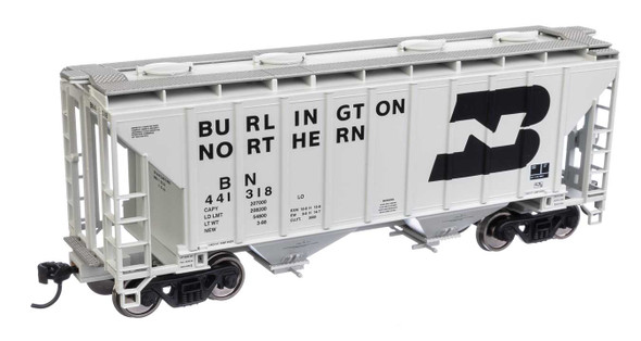 Walthers Mainline 910-7975 - 37' 2980 2-Bay Covered Hopper Burlington Northern (BN) 441318 - HO Scale