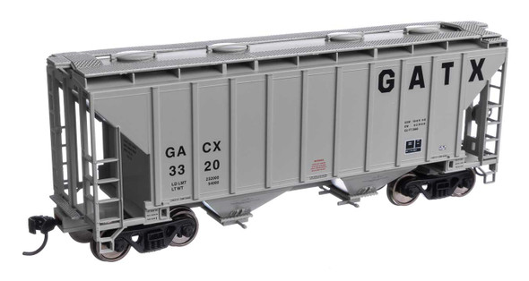 Walthers Mainline 910-7988 - 37' 2980 2-Bay Covered Hopper GATX (GACX) 3320 - HO Scale