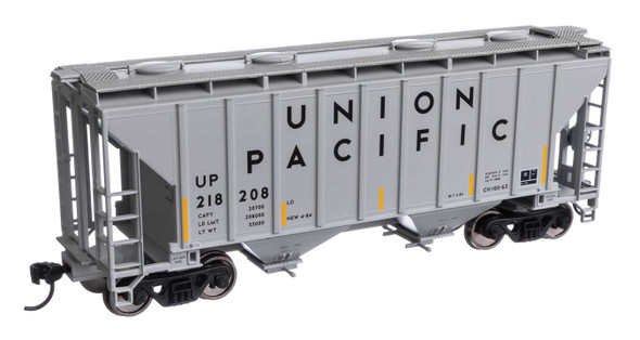 Walthers Mainline 910-7994 - 37' 2980 2-Bay Covered Hopper Union Pacific (UP) 218208 - HO Scale