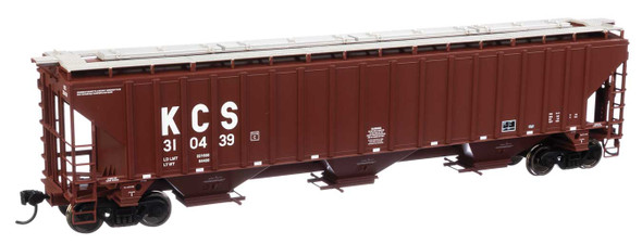 Walthers Mainline 910-49017 - 57' Trinity 4750 3-Bay Covered Hopper Kansas City Southern (KCS) 310439 - HO Scale