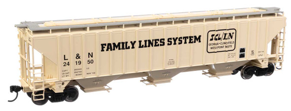 Walthers Mainline 910-49021 - 57' Trinity 4750 3-Bay Covered Hopper Louisville & Nashville (L&N) 241950 - HO Scale