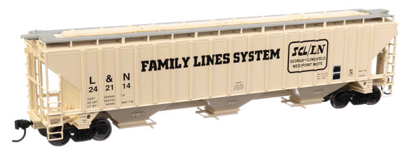 Walthers Mainline 910-49023 - 57' Trinity 4750 3-Bay Covered Hopper Louisville & Nashville (L&N) 242114 - HO Scale