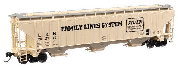 Walthers Mainline 910-49024 - 57' Trinity 4750 3-Bay Covered Hopper Louisville & Nashville (L&N) 242176 - HO Scale