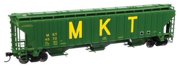 Walthers Mainline 910-49028 - 57' Trinity 4750 3-Bay Covered Hopper Missouri-Kansas-Texas (MKT) 4570 - HO Scale