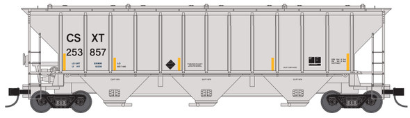 Trainworx 24424-02 - PS4427 Covered Hopper CSX (CSXT) 253857 - N Scale