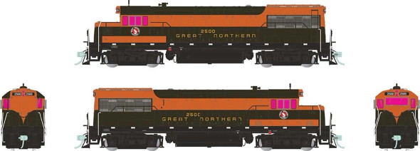 Rapido 35003 - GE U25B DC Silent Great Northern (GN) 2505 - HO Scale