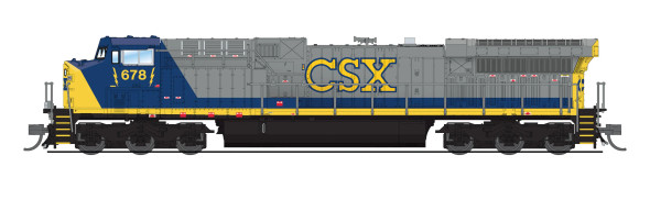 PRE-ORDER: Broadway Limited 8573 - GE AC6000CW w/ DCC and Sound CSX (CSXT) 678 - N Scale