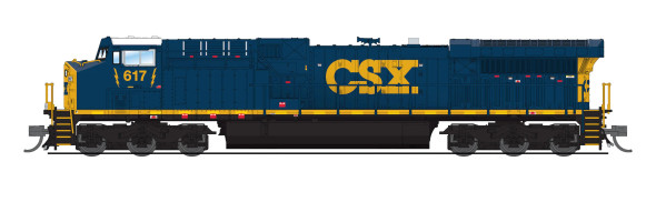 PRE-ORDER: Broadway Limited 8594 - GE AC6000CW DC Silent CSX (CSXT) 617 - N Scale