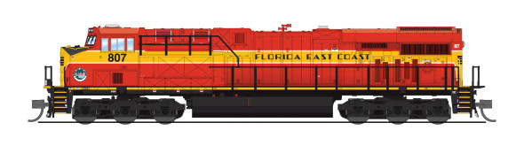 PRE-ORDER: Broadway Limited 8620 - GE ES44AC w/ DCC and Sound Florida East Coast (FEC) 807 - N Scale