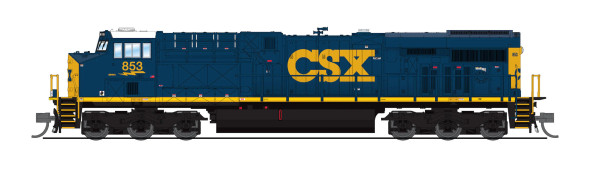 PRE-ORDER: Broadway Limited 8635 - GE ES44AC DC Silent CSX (CSXT) 853 - N Scale