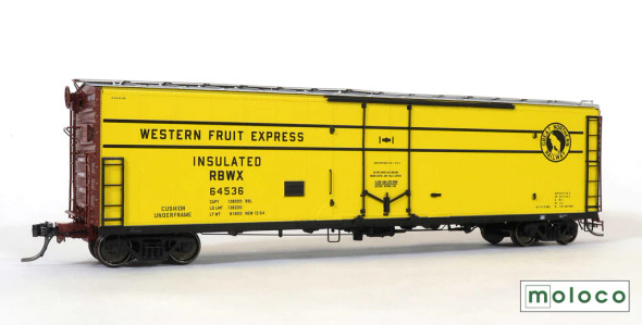 Moloco 33018-01 - FGE 50' RBL Plt B 7+7R 10-1 Ctr Door Box Car Great Northern (GN) RBWX 64535 - HO Scale