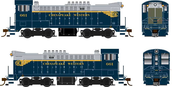 PRE-ORDER: Bowser 25467 - Baldwin DS 4-4-660 w/ DCC and Sound Chesapeake Western Railway (CHW) 661 - HO Scale