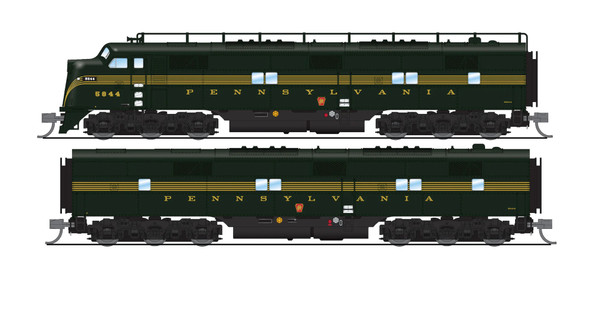 PRE-ORDER: Broadway Limited 8772 - EMD E7A, Unpowered B w/ DCC and Sound Pennsylvania (PRR) 5844A / 5844B - N Scale