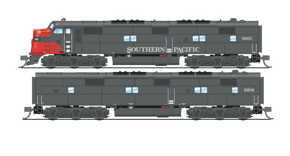 PRE-ORDER: Broadway Limited 8775 - EMD E7A, Unpowered B w/ DCC and Sound Southern Pacific (SP) 6001 / 5906 - N Scale