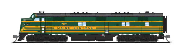 PRE-ORDER: Broadway Limited 8792 - EMD E7A DC Silent Maine Central (MEC) 705 - N Scale