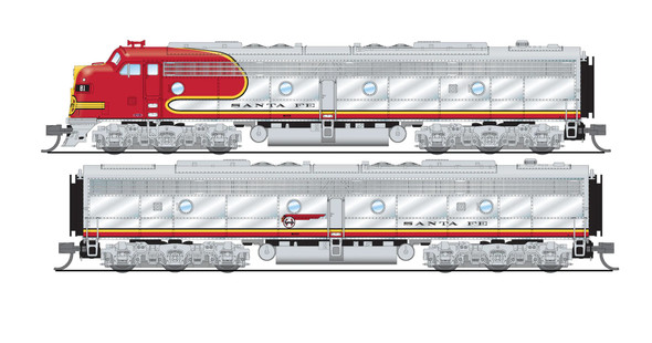 PRE-ORDER: Broadway Limited 8810 - EMD E8A, Unpowered B w/ DCC and Sound Atchison, Topeka and Santa Fe (ATSF) 81L / 81A - N Scale
