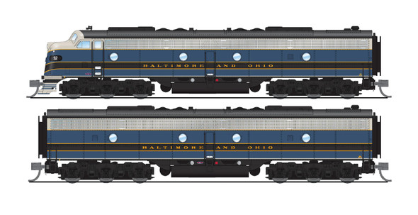 PRE-ORDER: Broadway Limited 8813 - EMD E8A, Unpowered B w/ DCC and Sound Baltimore & Ohio (B&O) 92 / 52X - N Scale