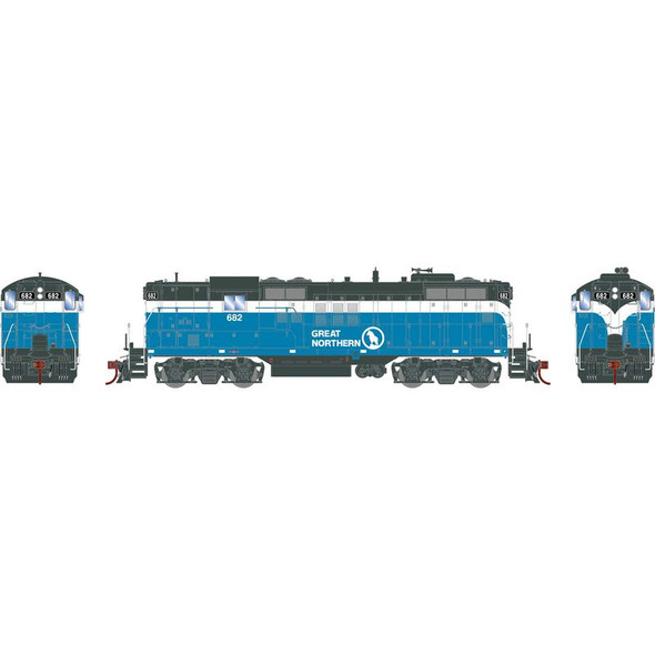 Athearn Genesis 82274 - EMD GP9 DC Silent Great Northern (GN) 682 - HO Scale