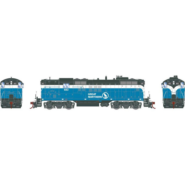 Athearn Genesis 82275 - EMD GP9 DC Silent Great Northern (GN) 683 - HO Scale