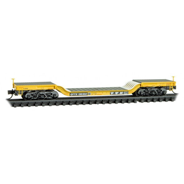 Micro-Trains Line 10900144 - Heavyweight Depressed Center Flat Car QTTX 130532 - N Scale