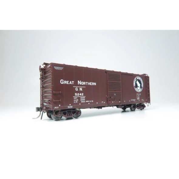 Rapido 155005-5 - 40' Boxcar w/ Late IDNE: Great Northern - Mineral Red 5108 - HO Scale