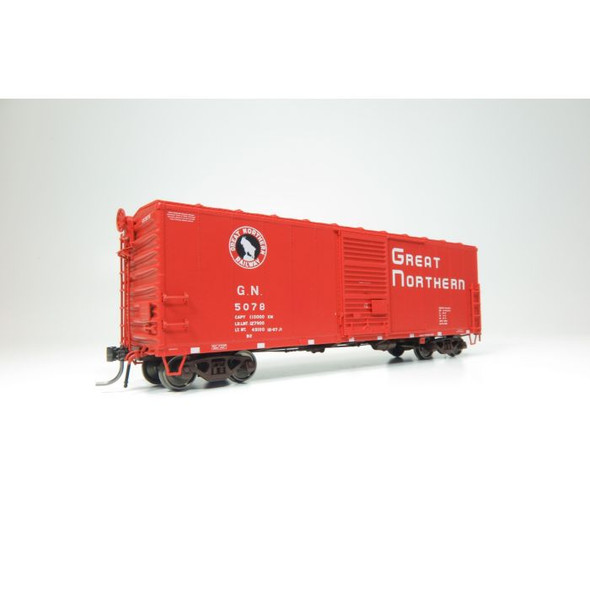 Rapido 155008-2 - 40' Boxcar w/ Late IDNE: Great Northern - Vermilion 5144 - HO Scale