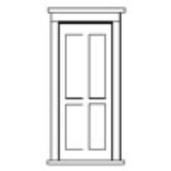 Durango Press 63 - Four Panel Doors (4)    - HO Scale Kit