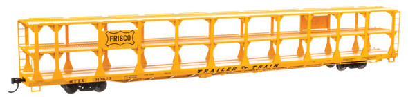 Walthers Mainline 910-8219 - 89' Tri-Level Open Auto Rack St Louis - San Francisco (SLSF) RTTX 913623 - HO Scale