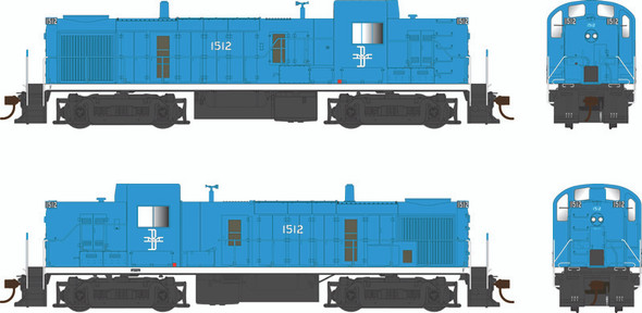 Bowser 25189 - ALCo RS-3 (Blue Scheme) DC Silent Boston & Maine (BM) 1512 - HO Scale