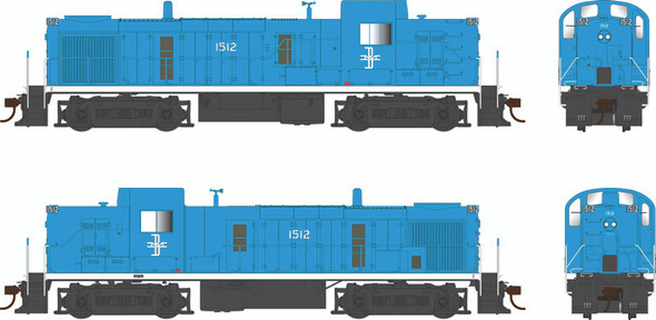 Bowser 25191 - ALCo RS-3 (Blue Scheme) w/ DCC and Sound Boston & Maine (BM) 1512 - HO Scale