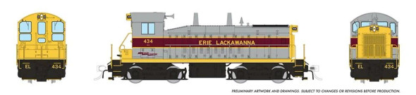 PRE-ORDER: Rapido 27079 - EMD SW9 DC Silent Erie Lackawanna (EL) 435 - HO Scale