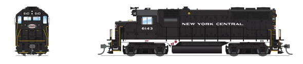 Broadway Limited 7540 - EMD GP35 Black w/ White Paragon4 Sound/DC/DCC New York Central (NYC) 6143 - HO Scale