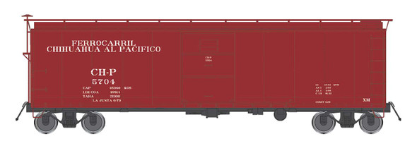 InterMountain 37218-05 - X-29 Boxcar- Ferrocaril Chihuahua w/ Panel Doors Ferrocaril Chihuahua (CH-P) 5704 - HO Scale